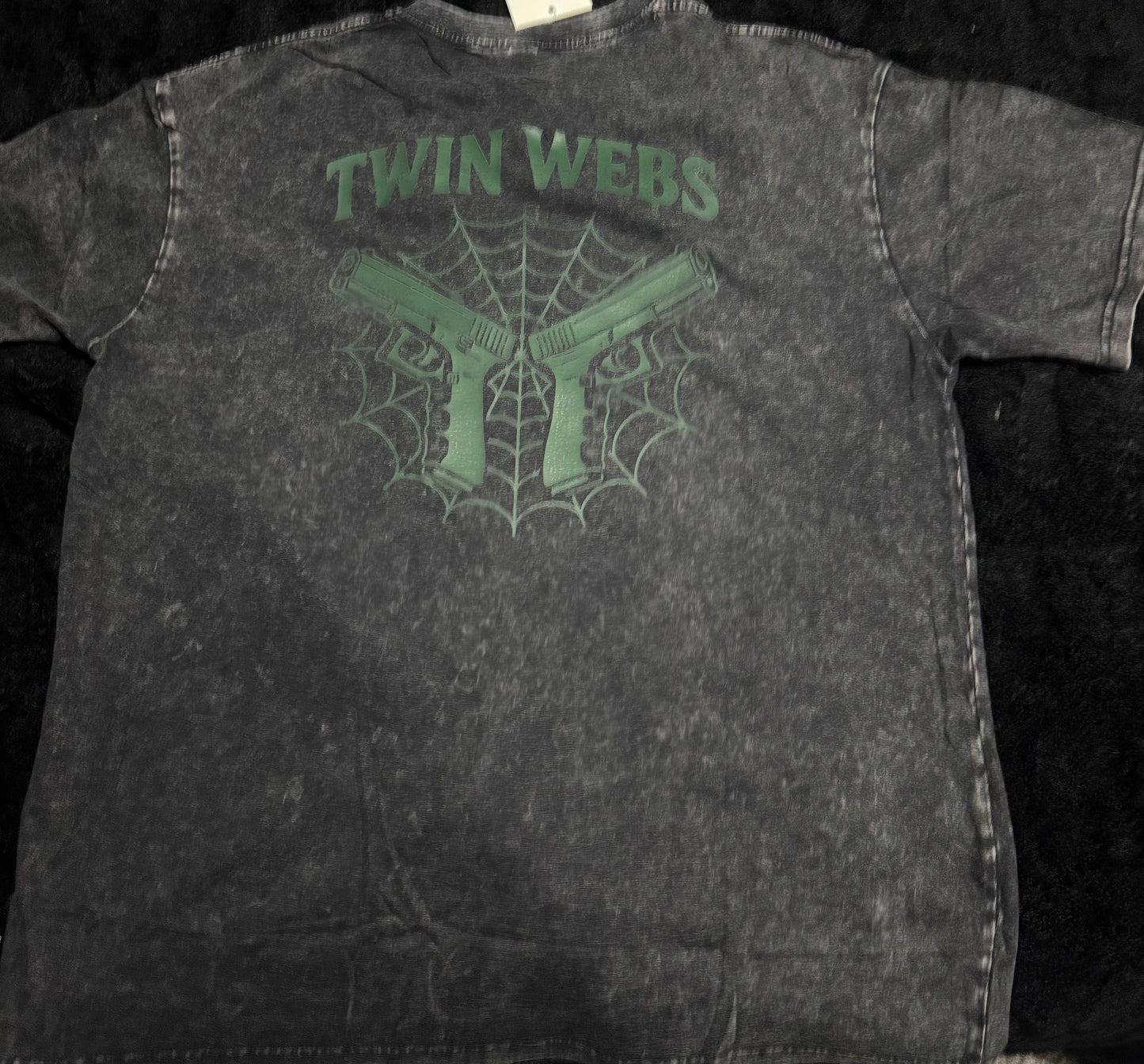 TWIN WEBS Grey/Green Vintage